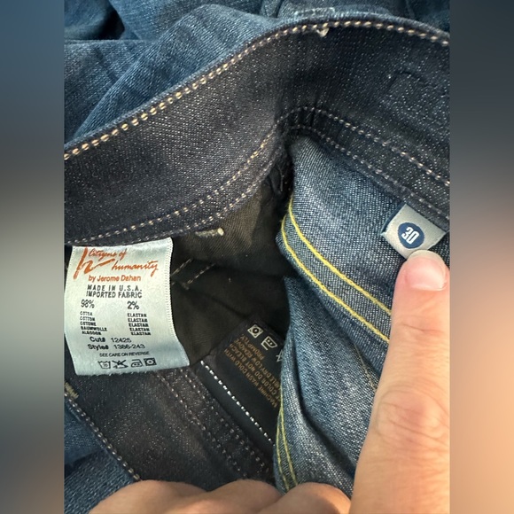 COH CITIZENS OF HUMANITY Dani Cropped Straight Leg Denim Jeans Dark Wash Cuffed - Picture 10 of 13